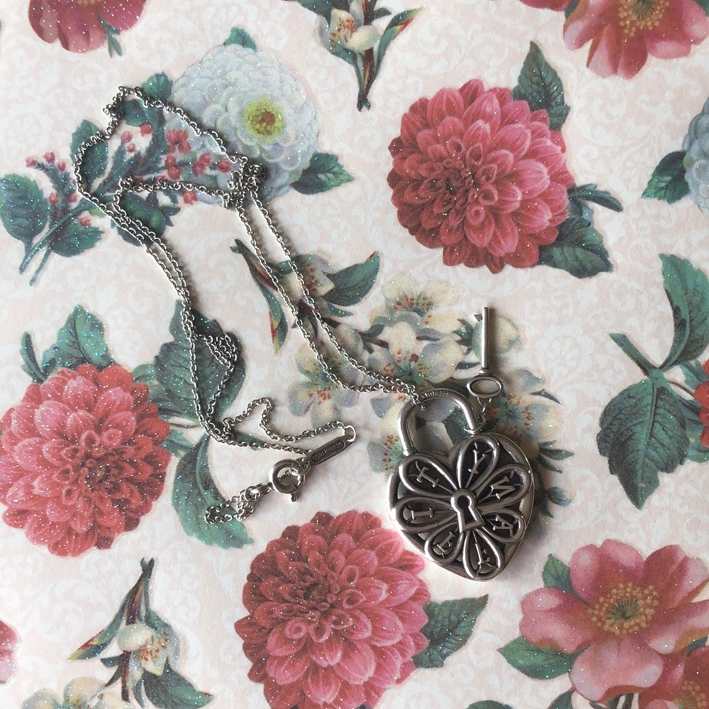 Tiffany Filigree Heart Pendant Necklace